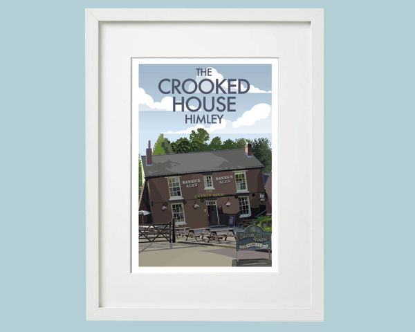 Local Area Print - The Crooked House Himley - Framed