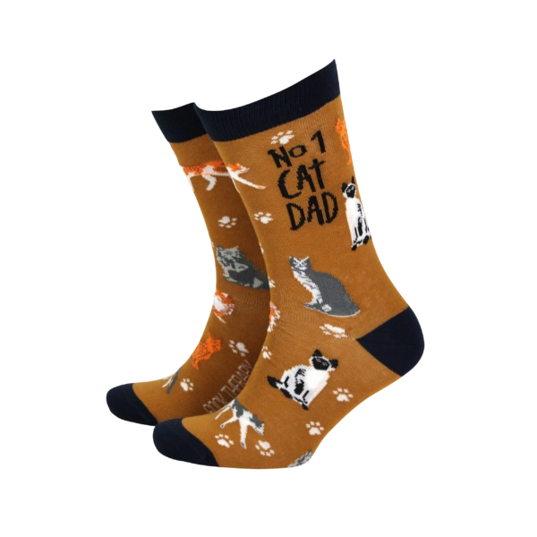 No.1 Cat Dad Socks