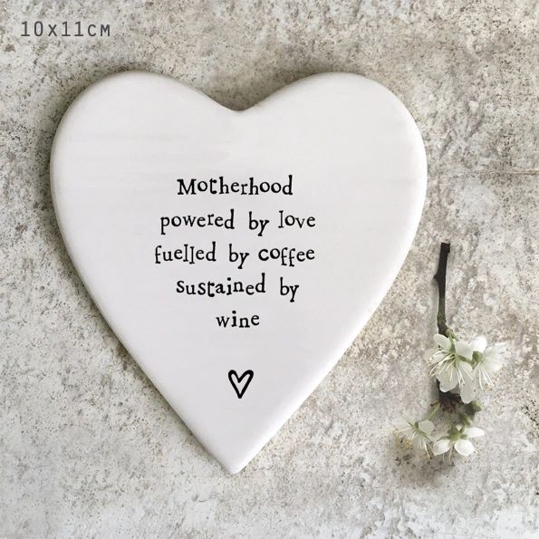Porcelain coaster-Motherhood powered by love
