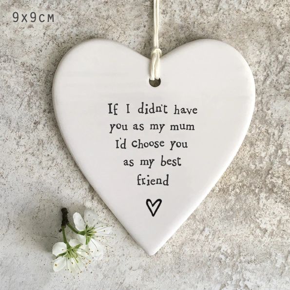 Porcelain round heart-Have you as mum