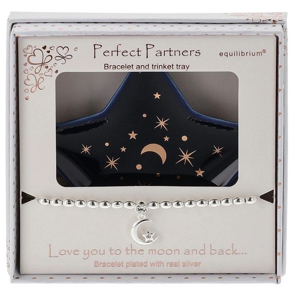 Perfect Partners Trinket Tray & Silver Bracelet Moon