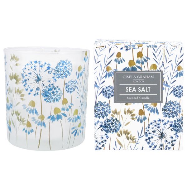 Sea Salt Boxed Scented Candle - Blue Meadow - choose size