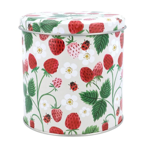 Storage / Chocolate Tin 10cm - Strawberries