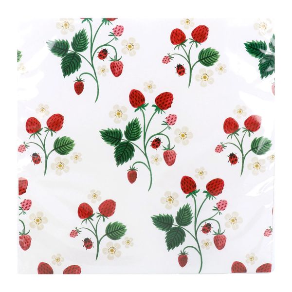 Pack/20 Paper Napkins - Strawberries