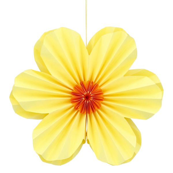 Paper Dec 27cm - Yellow Six Petal Flower