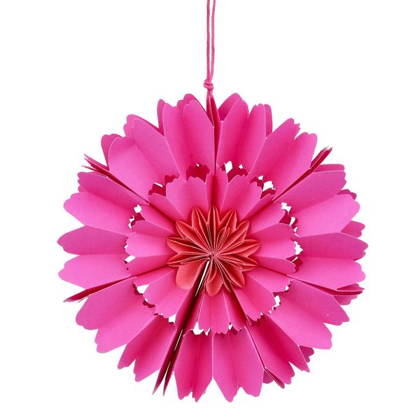 Paper Dec 14cm - Hot Pink Multi-Petal Flower