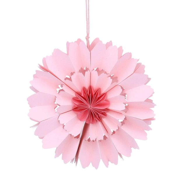 Paper Dec 14cm - Pink Multi-Petal Flower