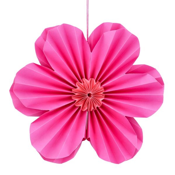 Paper Dec 27cm - Hot Pink Six Petal Flower