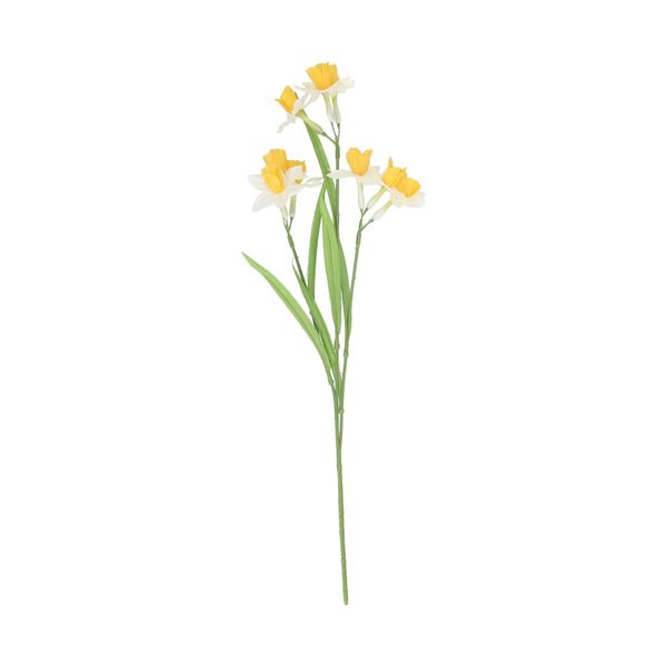 Spray 43cm - White/Yellow Narcissus Daffodil