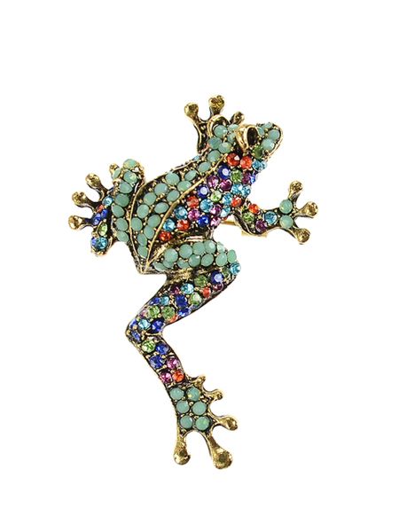 Leaping Frog Brooch