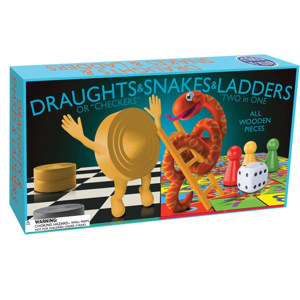Draughts & Snakes & Ladders Board Game