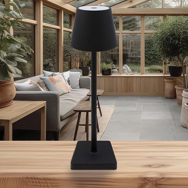 Touch Lamp Tall LED Black