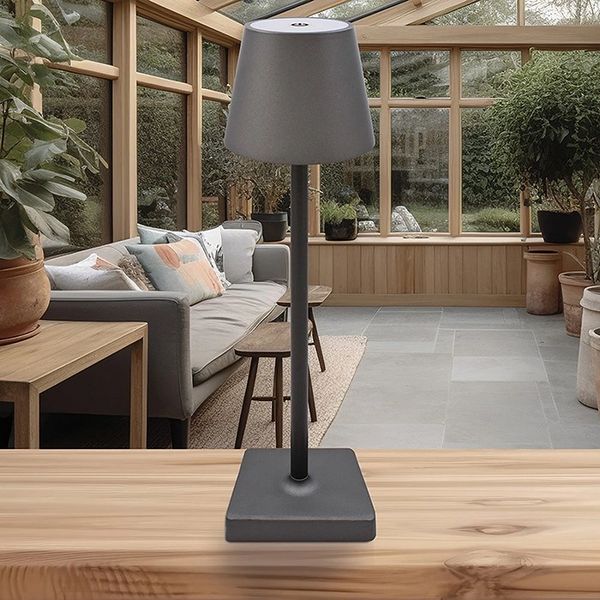 Touch Lamp Tall LED Graphite