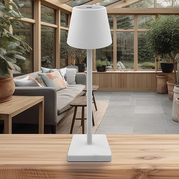 Touch Lamp Tall LED White
