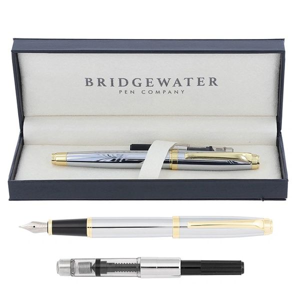 Bridgewater Chester Chrome & Gold Fountain Pen