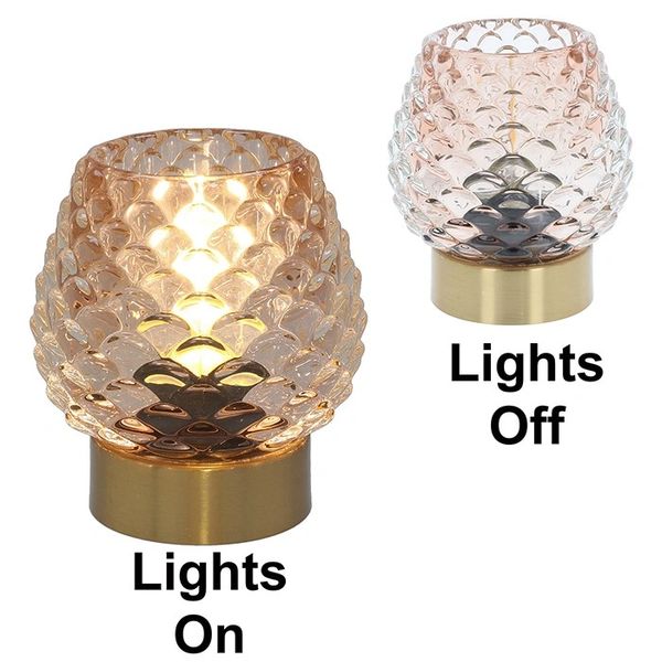 Luxe LED Lamp Pine Cone - Pink