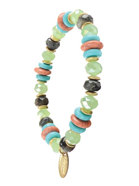 Urban Country Bracelet - Aqua/Turq/Brick/Stone