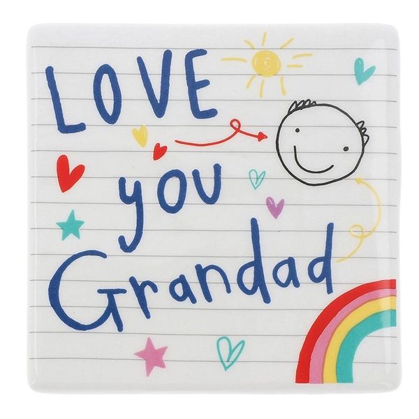 Love You Grandad Ceramic Coaster