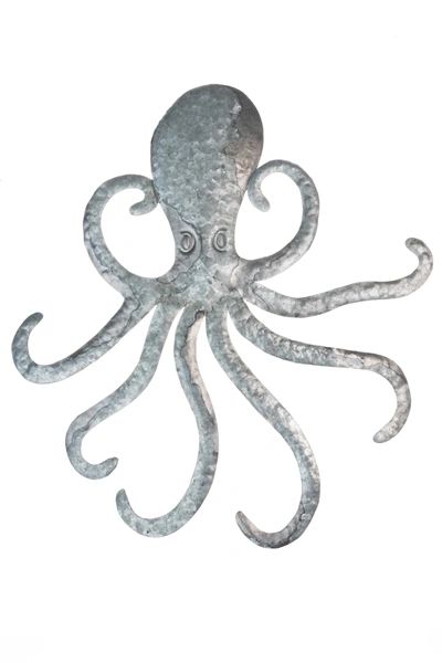 Tin octopus wall art