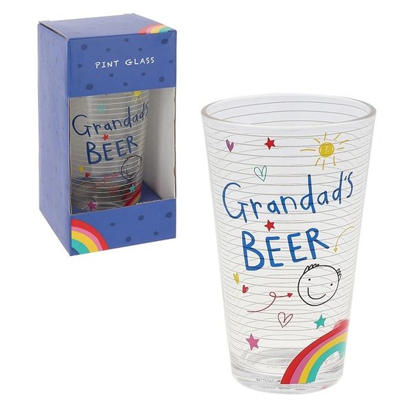 Scribble Beer Glass Grandad