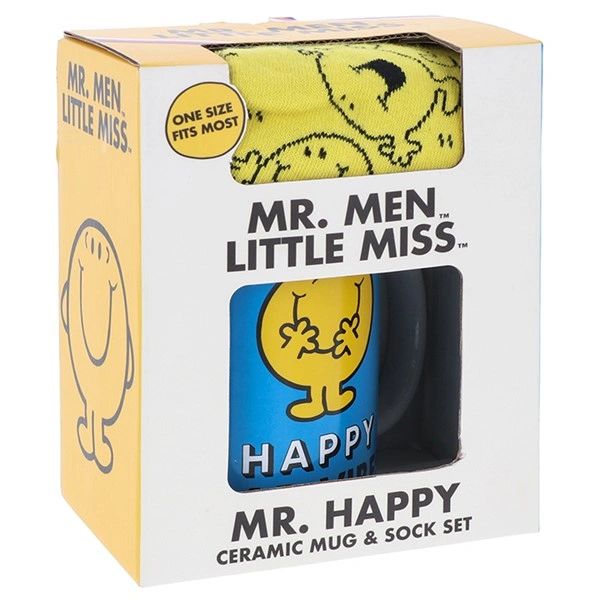 Mr Men Mr Happy Mug & Sock