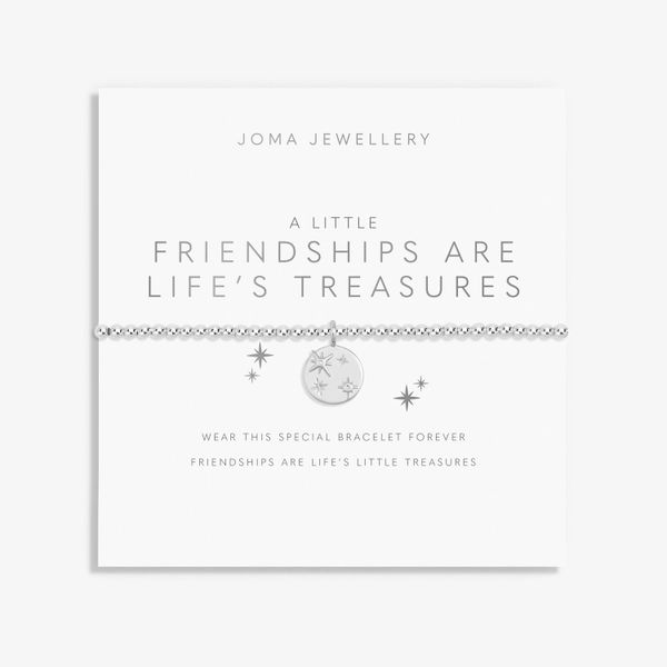 A Little 'Friendships Are Life's Treasures' Bracelet In Silver Plating 7416