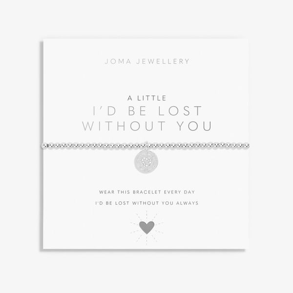 A Little 'I'd Be Lost Without You' Bracelet In Silver Plating 7401