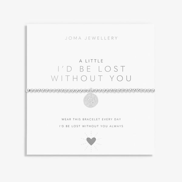 A Little 'I'd Be Lost Without You' Bracelet In Silver Plating 7401