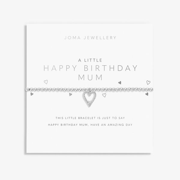 A Little 'Happy Birthday Mum' Bracelet In Silver Plating 7405