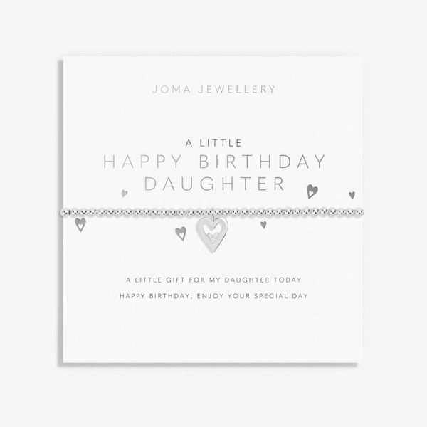 A Little 'Happy Birthday Daughter' Bracelet In Silver Plating 7407
