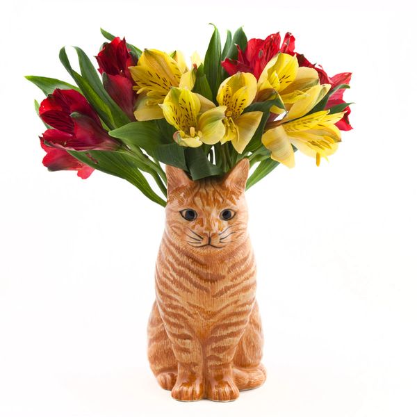 Vincent Cat Flower Vase by Quail Ceramics