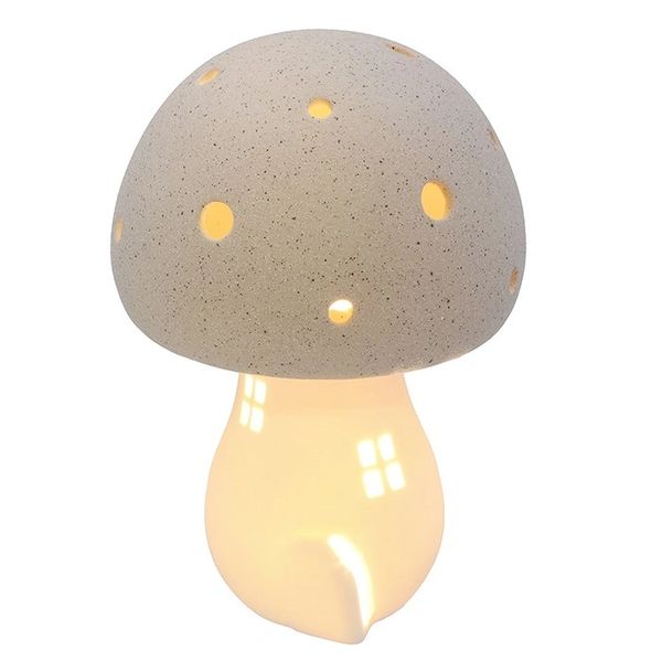 Mushroom Glow LED House Grey