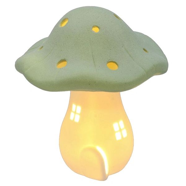 Mushroom Glow LED House Sage