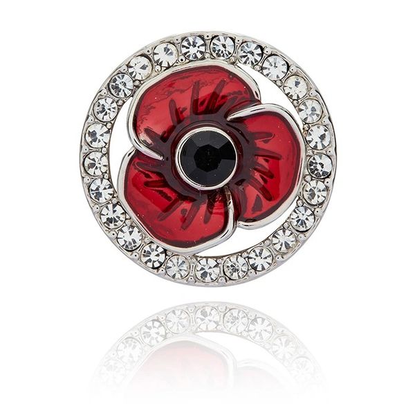 Framed Poppy Pin Brooch