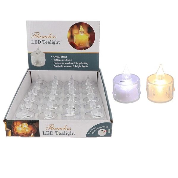 LED Tealight Warm/Bright - perfect for Village Pottery