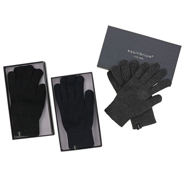 Men Ribbed Knitted Gloves