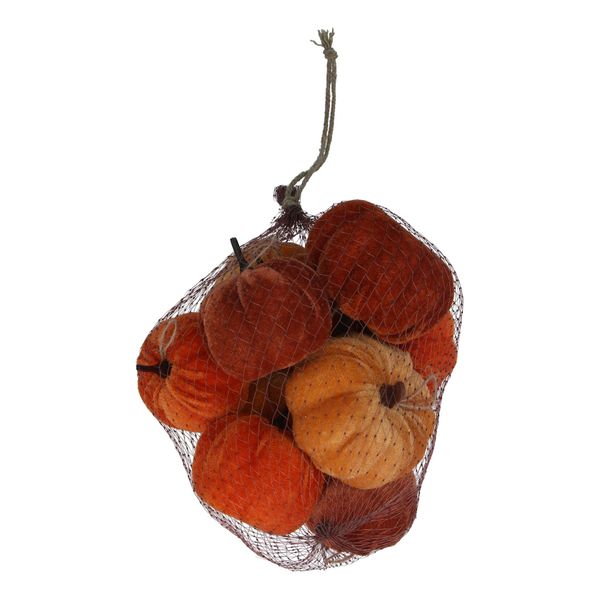 Bag of 9 Velvet Mini Pumpkins