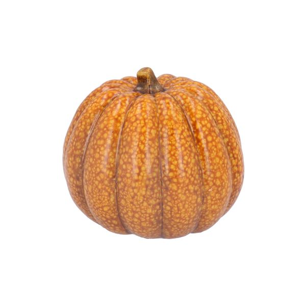 Ceramic Ornament 12.5cm - Ochre Speckle Pumpkin