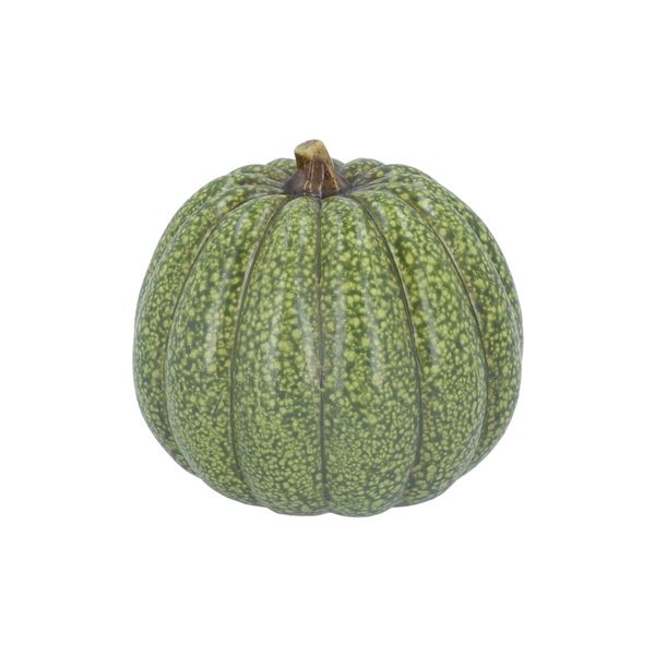 Ceramic Ornament 12.5cm - Green Speckle Pumpkin