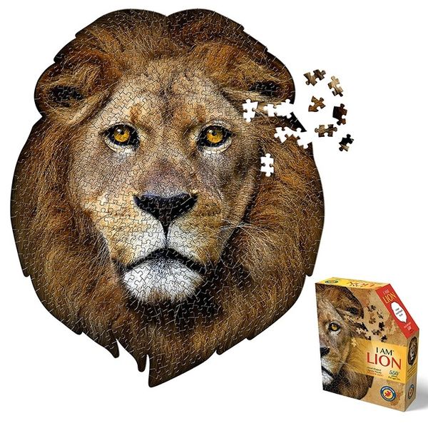 Madd Capp I Am Lion, Animal Shaped 550* Piece Jigsaw Puzzle