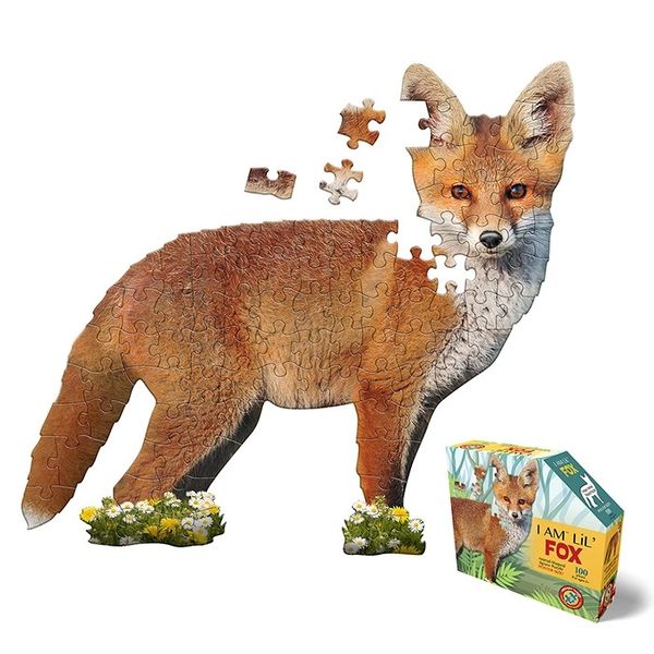 Madd Capp I Am Lil Fox, Fox Shaped 100 Piece Jigsaw Puzzle