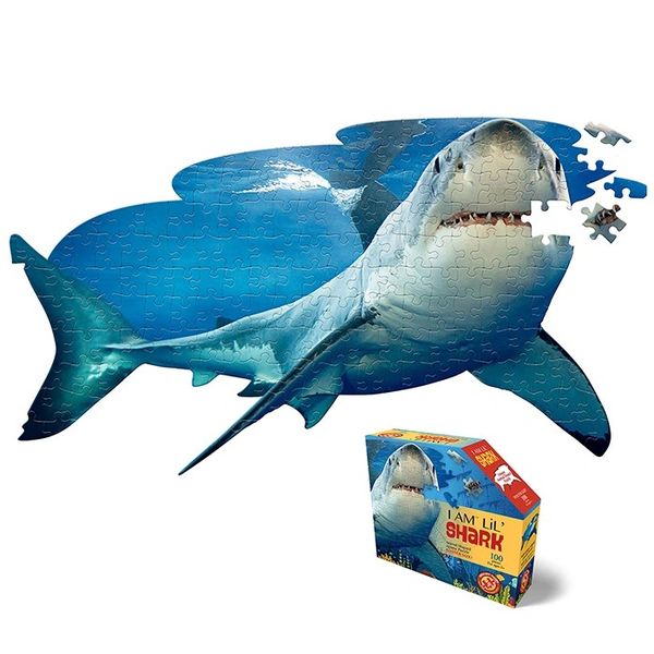 Madd Capp I Am Lil Shark, Shark Shaped 100 Piece Jigsaw Puzzle