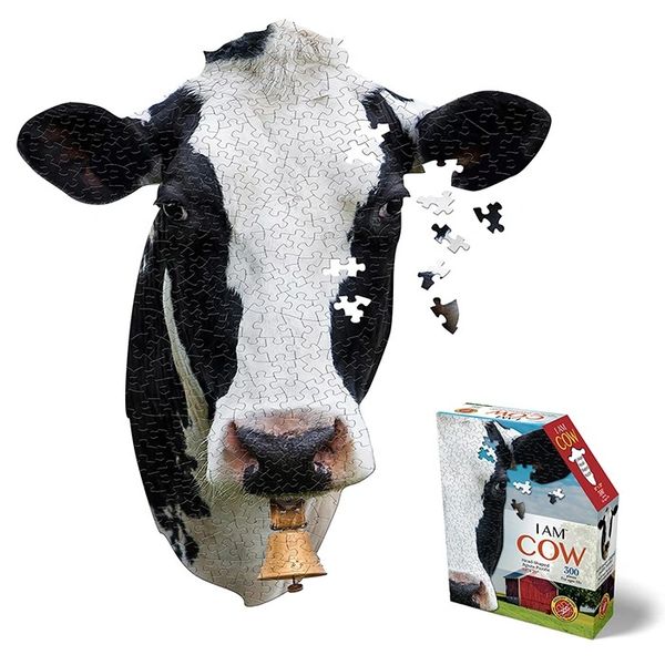 Madd Capp I Am Cow, Cow Shaped 300 Piece Jigsaw Puzzle