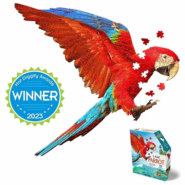 Madd Capp I Am Parrot, Animal Shaped 300 Piece Jigsaw Puzzle