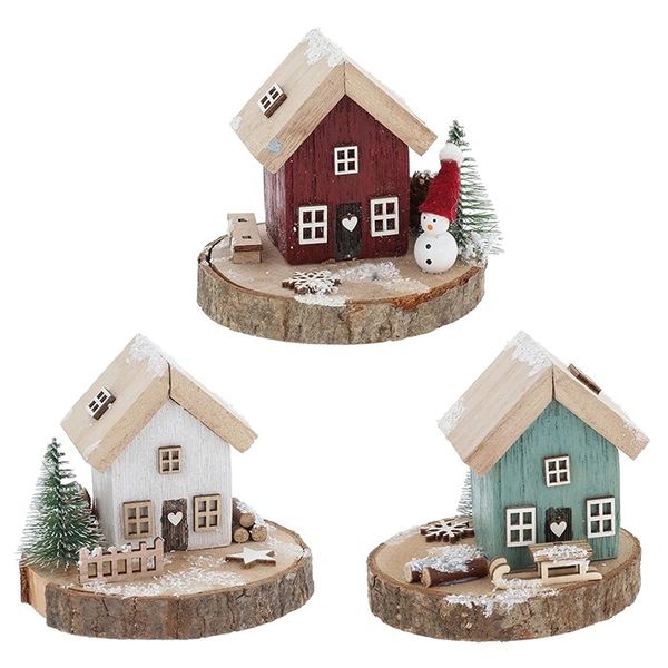 Folk Art Christmas Cottage Small - choose design