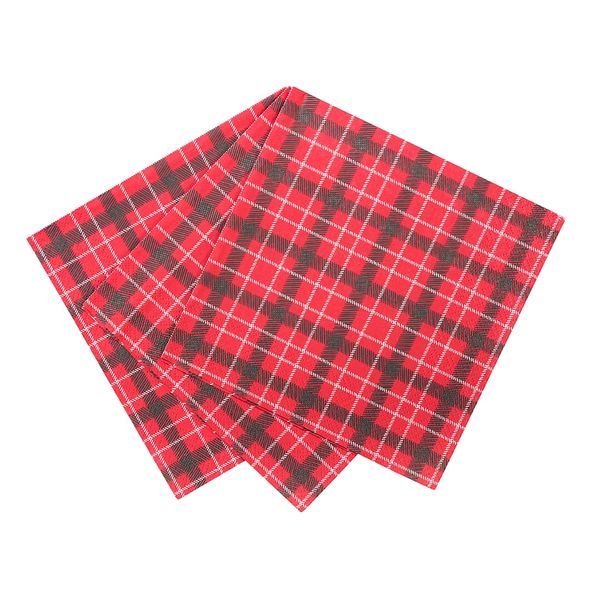 Botanical Santa Tartan Napkins