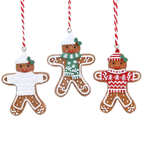 Resin Hanging Gingerbread Man - choose