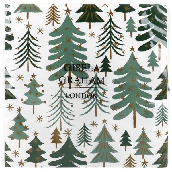 Pack/20 Paper Napkins 16cm - New England Trees