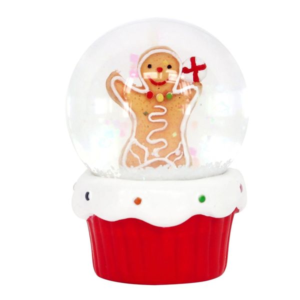 Gingerbread Man Cupcake Snowglobe 6.5cm