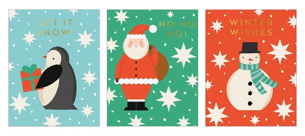 Christmas Characters Trio Boxed Cards TRIX29